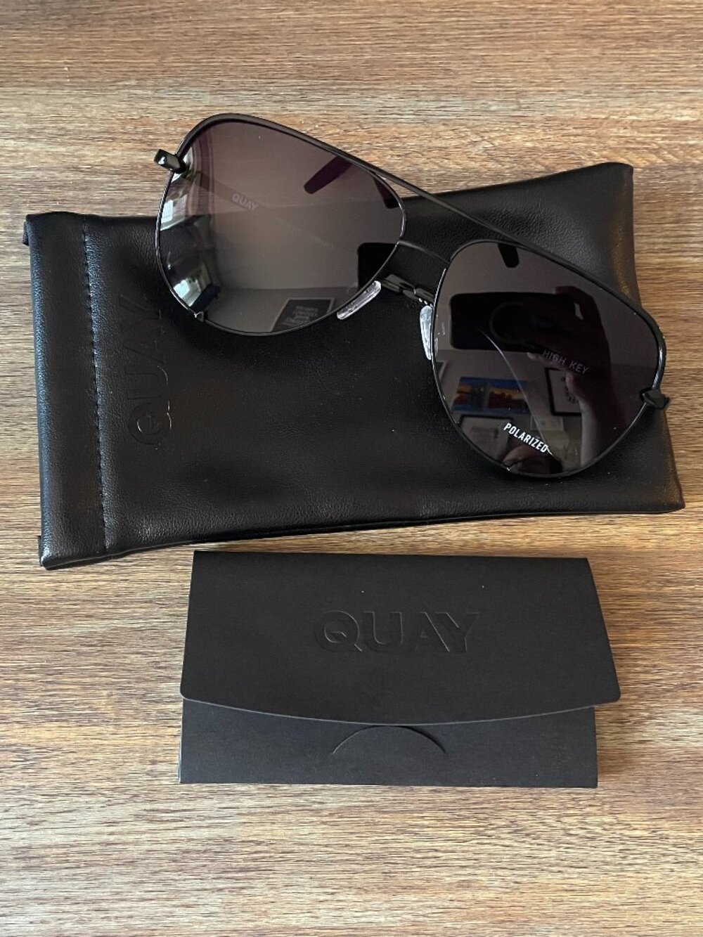NEW! QUAY High Key Sunglasses - Black/ Fade Polarized